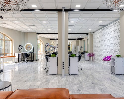 Beauty on Park Street salon interior with warm lighting