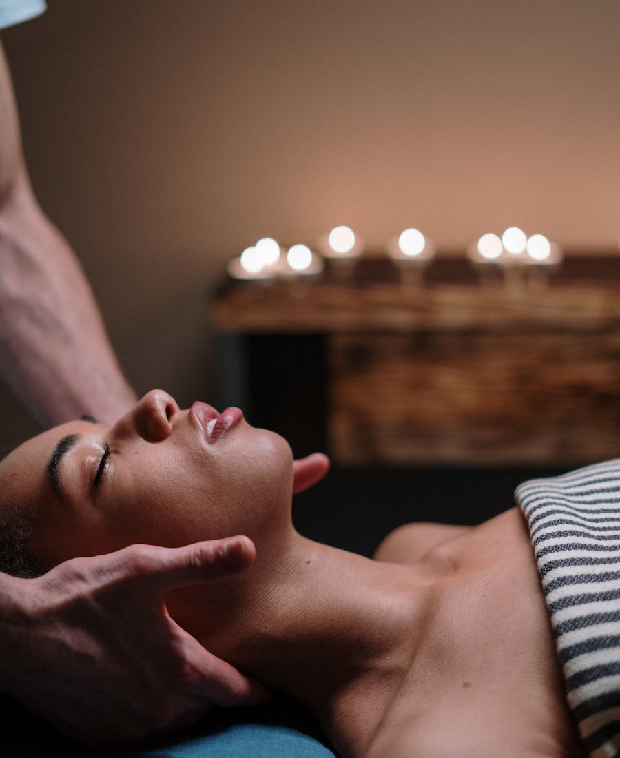 Woman relaxing during a facial treatment at Beauty on Park Street Sydney CBD