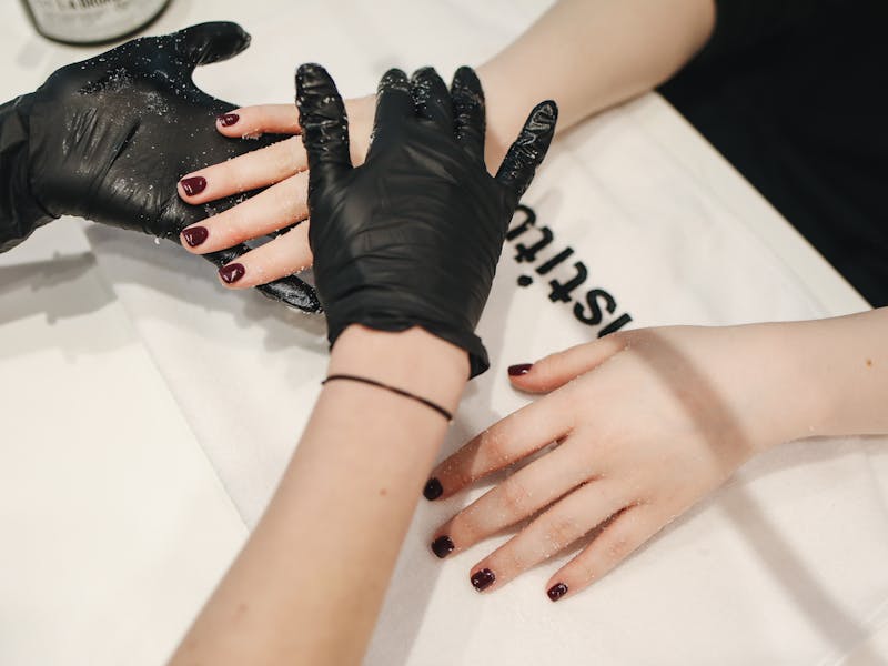 OPI GelColor manicure treatment in progress